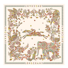 Forêt Longchamp Silk scarf 90