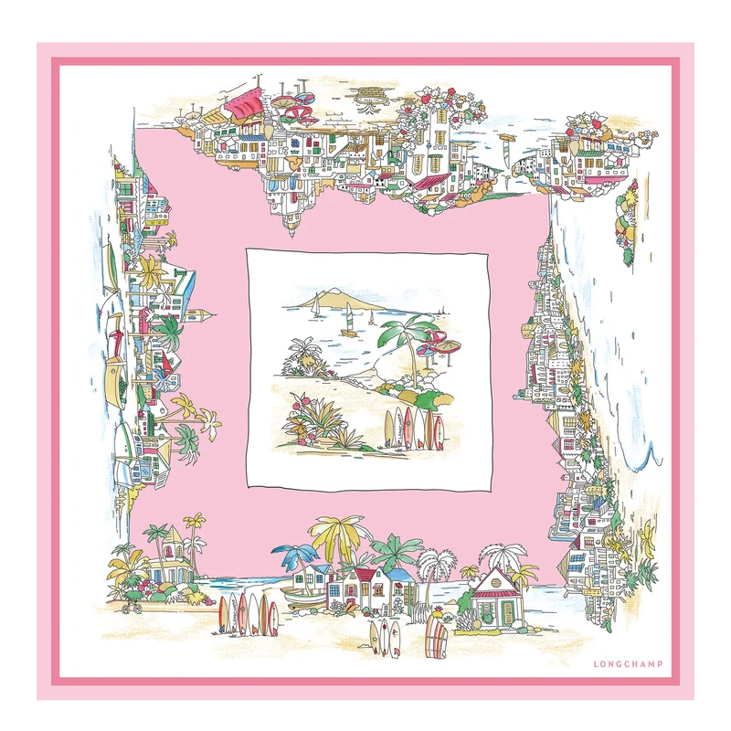 Vivement l'Eté Silk scarf 70